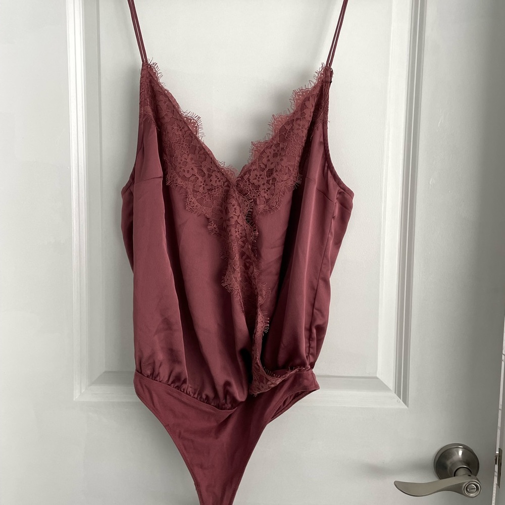 NWT! ABERCROMBIE & FITCH WRAP FRONT LACE CAMI BODYSUIT